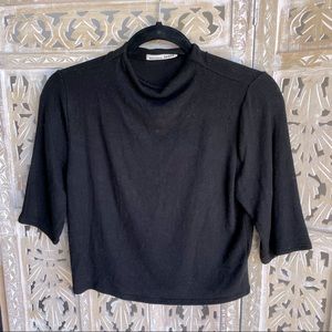 Reformation Black Mockneck Top